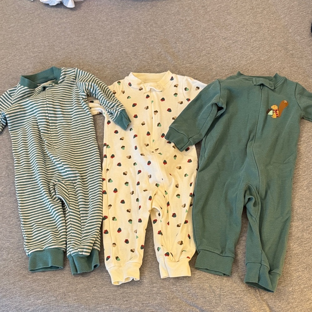 Amazon Essentials Footless Sleeper Romper Set Unisex Boy Girl Green 6 Months